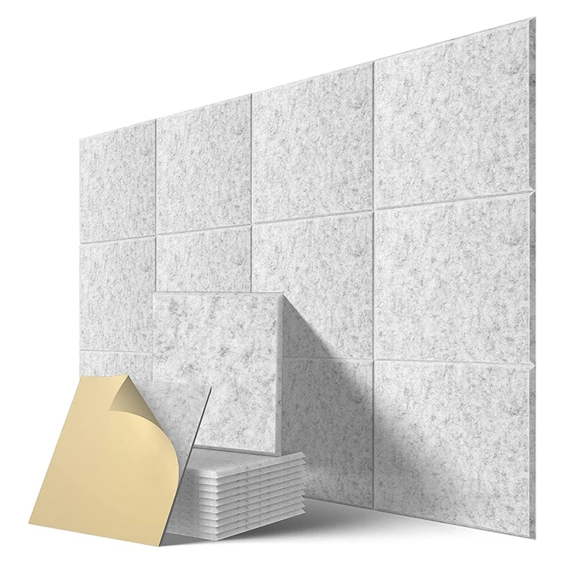 Self-Adhesive Acoustic Panels 12 Pack,12 x 12 x 0.4 inch Sound Proof Padding,Sound Absorbing Panel for Home ,Grey
Self-Adhesive Acoustic Panels 12 Pack,12 x 12 x 0.4 inch Sound Proof Padding,Sound Absorbing Panel for Home ,Grey