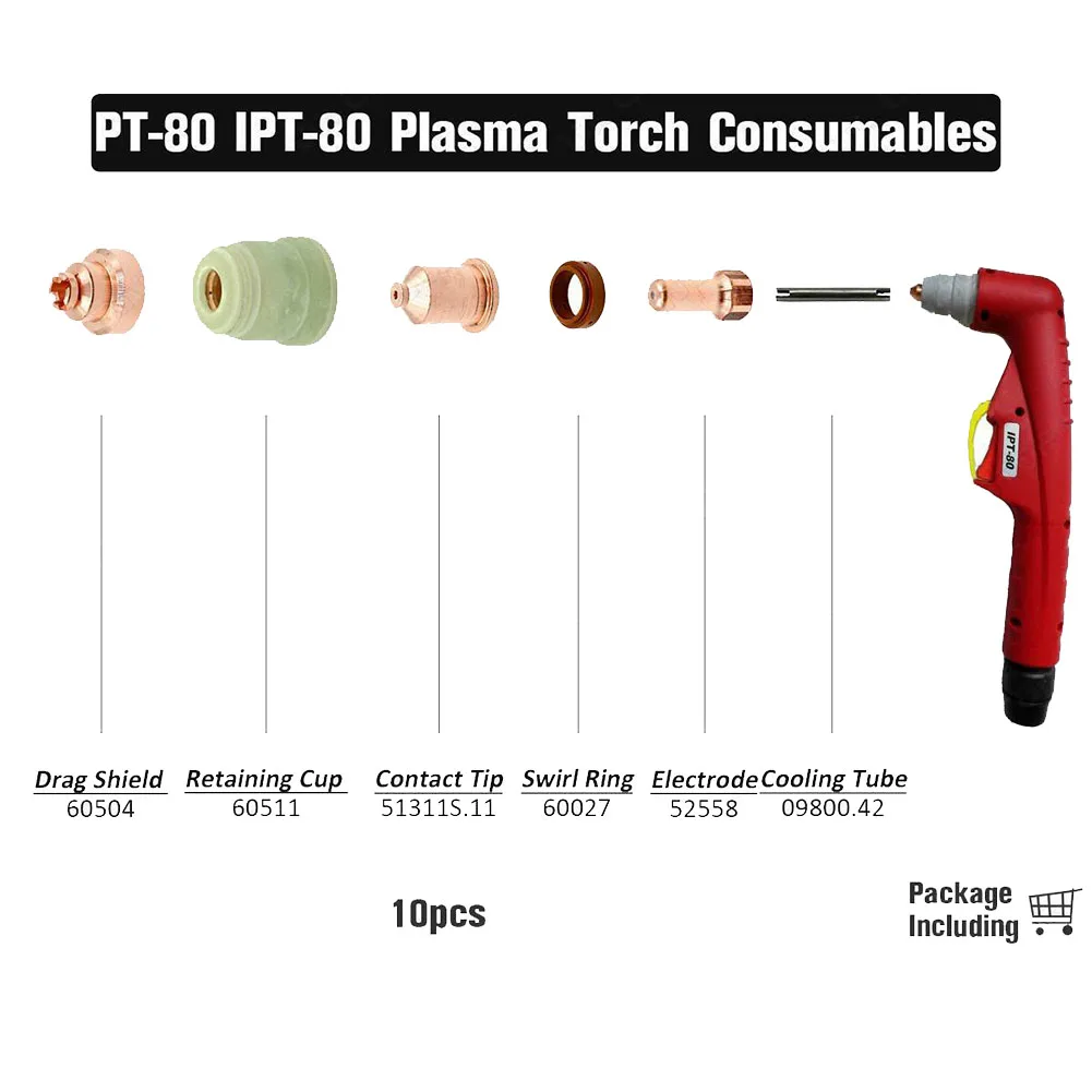 WS OEMed Compatible 51311 Plasma Shield Nozzle 11mm Everlast for PT80 PT 80 IPT 80 Precision Plasma Cutting Pack of 10
WS OEMed Compatible 51311 Plasma Shield Nozzle 11mm Everlast for PT80 PT 80 IPT 80 Precision Plasma Cutting Pack of 10