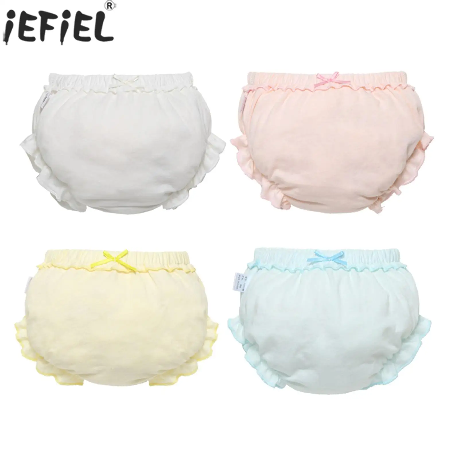 Infant Girls 4Pcs Casual Briefs Training Underpants Bread Pants Ruffle Bowknot Shorts Underwear Reusable Nappies Diaper Cover
Infant Girls 4Pcs Casual Briefs Training Underpants Bread Pants Ruffle Bowknot Shorts Underwear Reusable Nappies Diaper Cover
