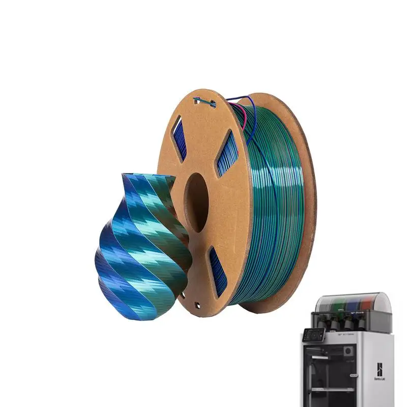 

1.75mm Filament Tri-Color Silk PLA Filament No-Tangling Official 1kg Cardboard Spool For Printer 3D Printer Accessories