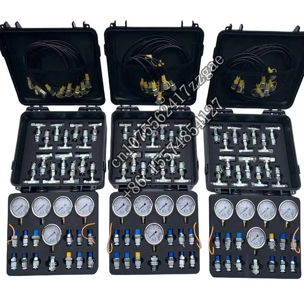 Excavator Hydraulic Pressure Gauge Set Pressure 5 Gauges Hydraulic Diagnostic Test Kit Pressure Gauge Set Test Tool
Excavator Hydraulic Pressure Gauge Set Pressure 5 Gauges Hydraulic Diagnostic Test Kit Pressure Gauge Set Test Tool