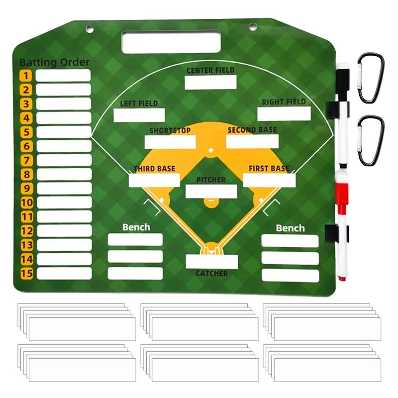 

Baseball Training Board Dry Erase Baseball Lineup Clipboard Magnetic Display PlayersPositions Court White Board For Playground