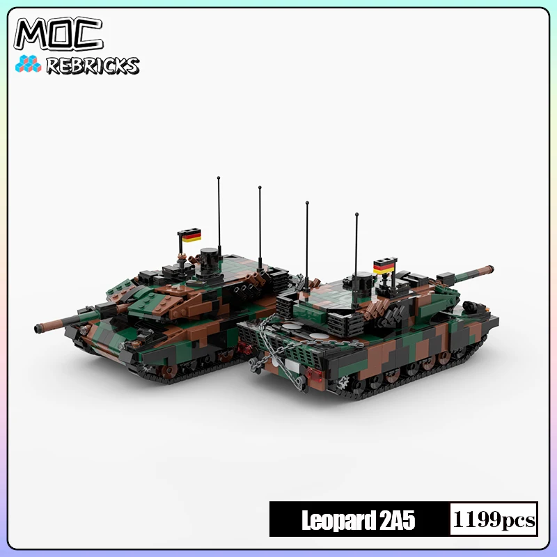 Military War MOC Leopard 2A5 Main Battle Tank Can Carry Soldiers Building Block Model Collection Sets DIY Toys Children Gifts
Military War MOC Leopard 2A5 Main Battle Tank Can Carry Soldiers Building Block Model Collection Sets DIY Toys Children Gifts