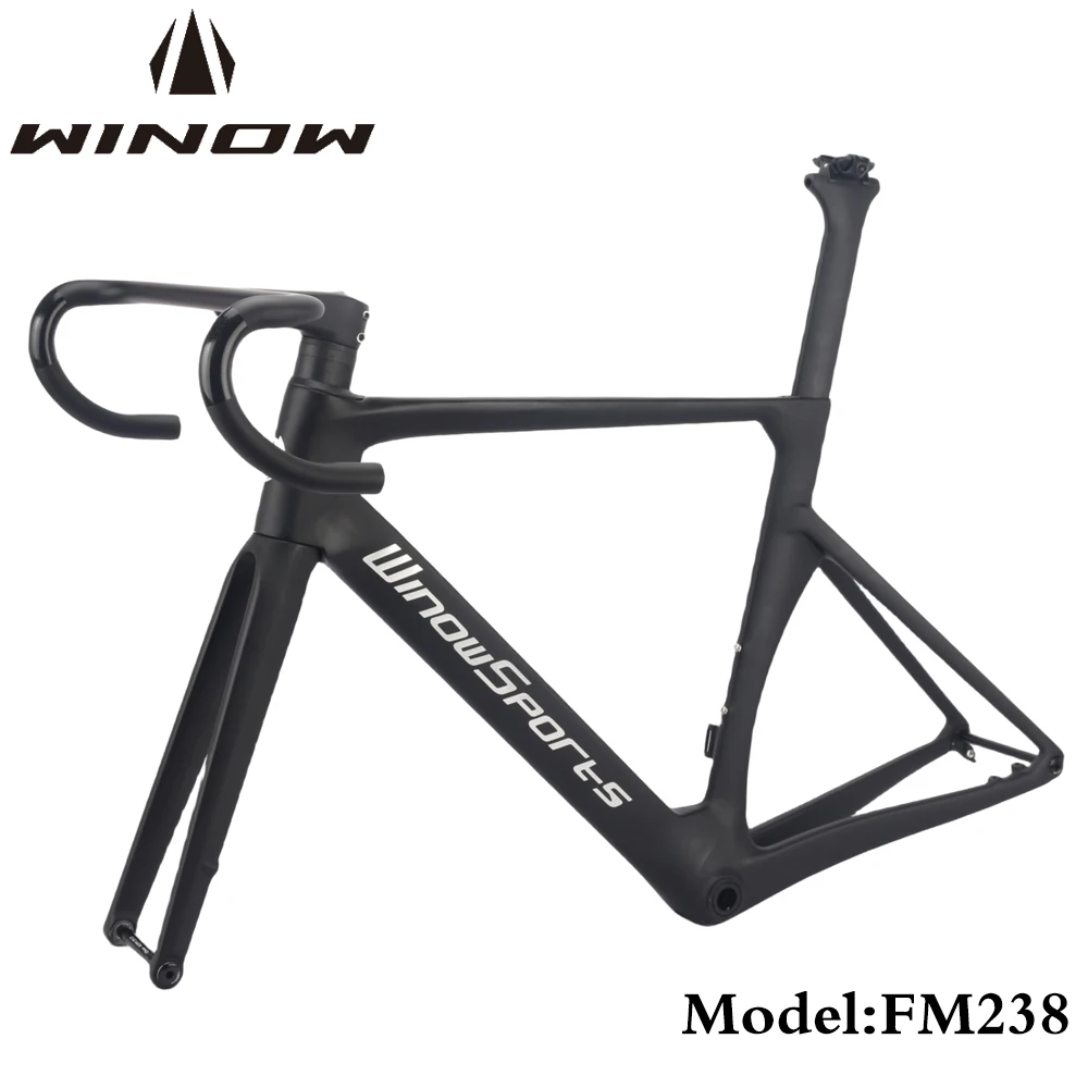 Aero T800 Carbon Road Disc Brake all internal cable road frame Custom new coating taiwan made available Size 49/52/54/56/58cm
Aero T800 Carbon Road Disc Brake all internal cable road frame Custom new coating taiwan made available Size 49/52/54/56/58cm