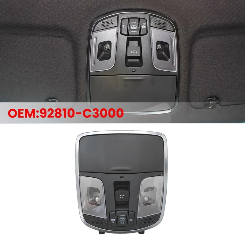 

Top Control Light And Sunroof Switch Assembly Replace 92810C3000 For Hyundai Sonata LF 2015-2017 92810-C3000 Black