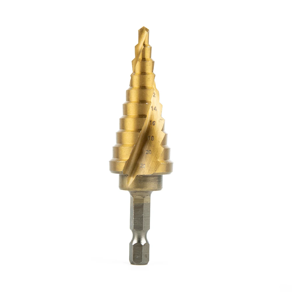 Titanium Coated Step Drill Bit Drill Bit Gold Insulation Boards Sheet Iron Plate Spiral Fluted Step Cone Aluminum Accessories
Titanium Coated Step Drill Bit Drill Bit Gold Insulation Boards Sheet Iron Plate Spiral Fluted Step Cone Aluminum Accessories