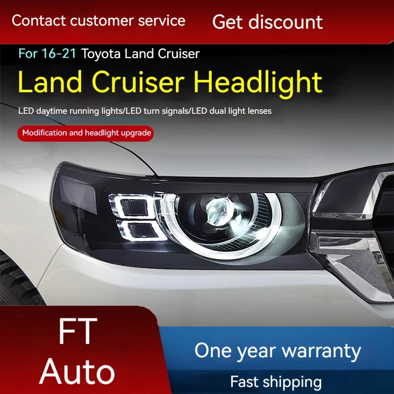 Car lights For 16-21 Land Cruiser headlight assembly modified Guardian model LED lens daytime running light turn signal
Car lights For 16-21 Land Cruiser headlight assembly modified Guardian model LED lens daytime running light turn signal