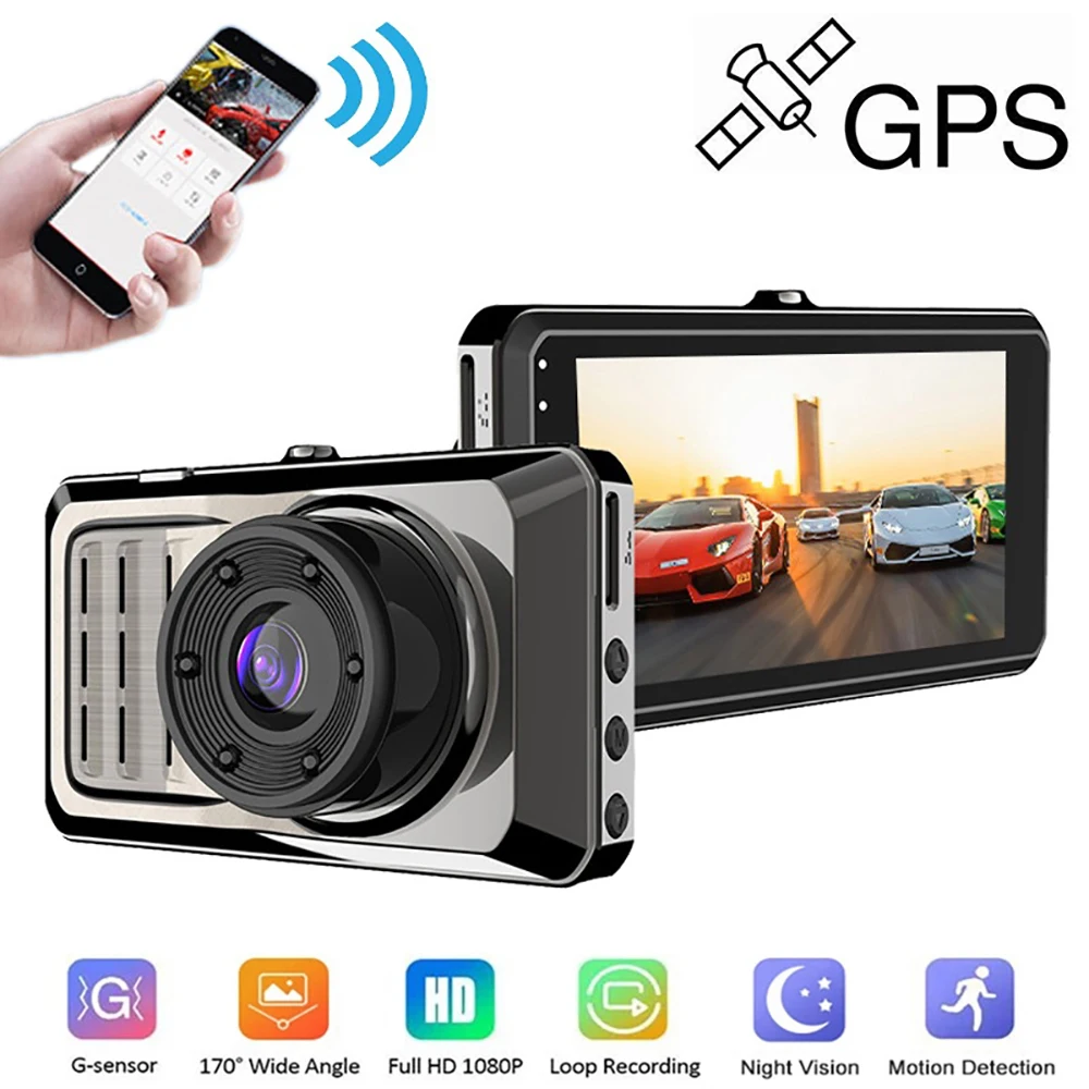 

Car DVR WiFi Full HD 1080P Dash Cam Rear View Camera Video Recorder Night Vision Black Box Dashcam Auto GPS Parking Monitor