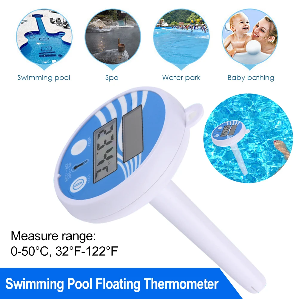 Pool Thermometer Solar Powered Floating Pool Water Temperature Monitor 0°C~50°C Indoor Outdoor For Swimming Pool Bath Water Spa
Pool Thermometer Solar Powered Floating Pool Water Temperature Monitor 0°C~50°C Indoor Outdoor For Swimming Pool Bath Water Spa