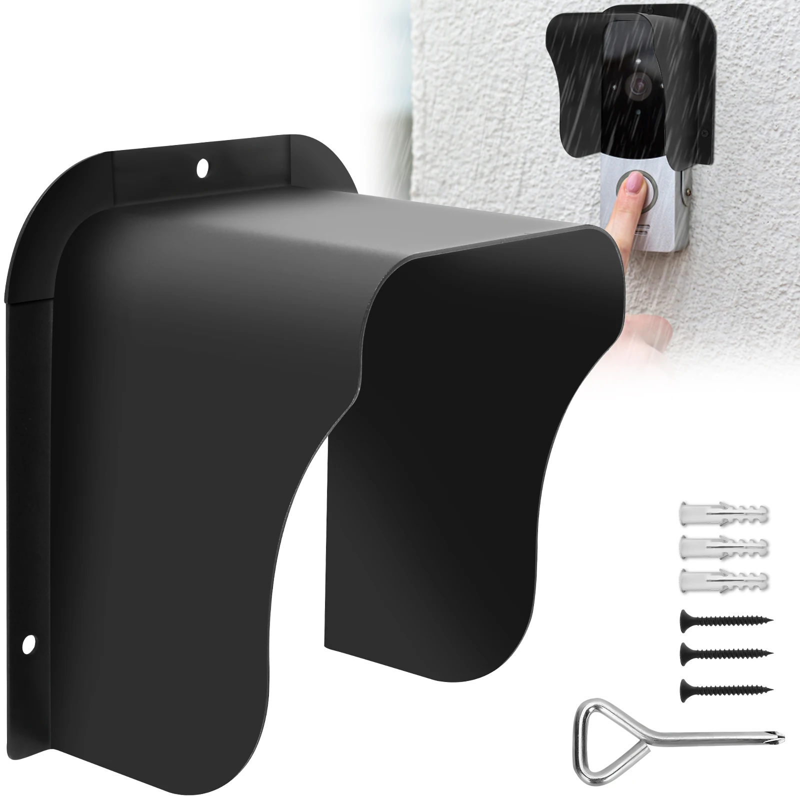 Doorbell Rain Cover Metal Ring Doorbell Cover with Screwdriver and Screws Waterproof Doorbell Protector Rainproof Access Control
Doorbell Rain Cover Metal Ring Doorbell Cover with Screwdriver and Screws Waterproof Doorbell Protector Rainproof Access Control