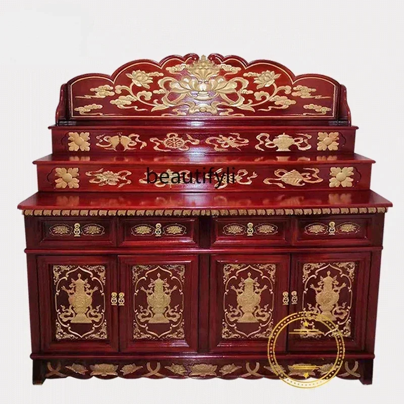 Solid Wood Altar Clothes Closet Altar Buddha Shrine Household Buddha Statue Enshrine Sets of God of Wealth Altar 3-Layer
Solid Wood Altar Clothes Closet Altar Buddha Shrine Household Buddha Statue Enshrine Sets of God of Wealth Altar 3-Layer