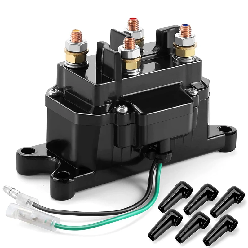 12V 250A Winch Electromagnetic Relay Contactor Thumb Truck For ATV UTV 200-500 Lb Winch With 6 Protective Covers
12V 250A Winch Electromagnetic Relay Contactor Thumb Truck For ATV UTV 200-500 Lb Winch With 6 Protective Covers