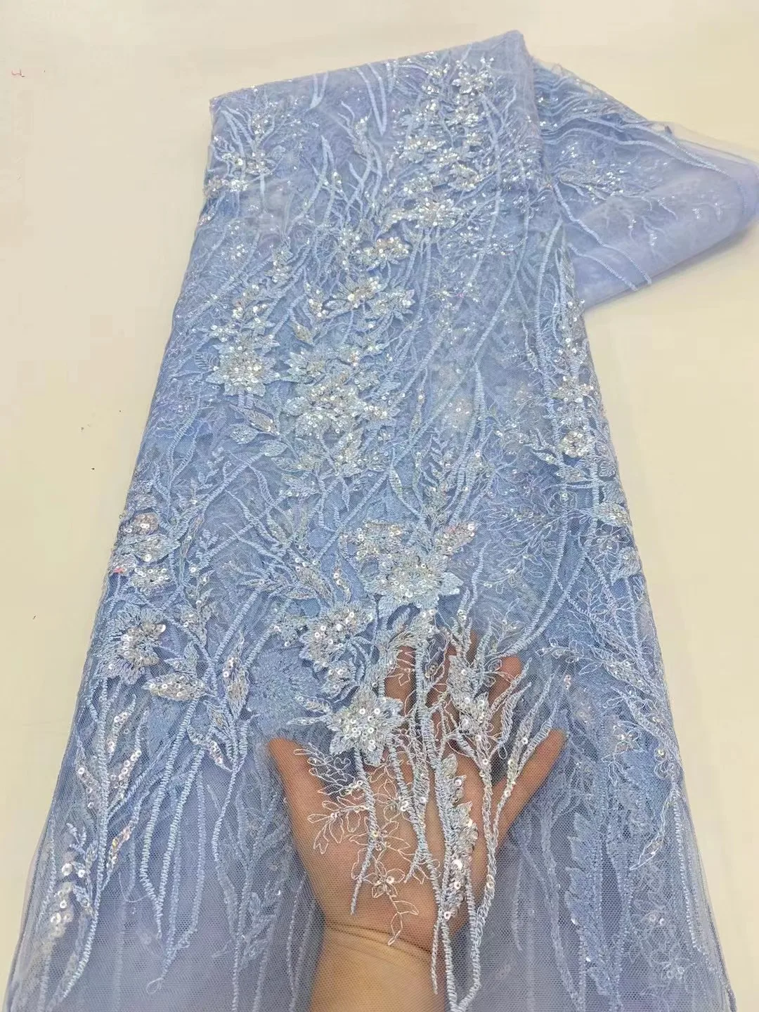 African Sequence Lace Fabric 2024 High Quality Sequins Embroidery French Tulle Fabric Nigerian Wedding Asoebi Material 5 Yards
African Sequence Lace Fabric 2024 High Quality Sequins Embroidery French Tulle Fabric Nigerian Wedding Asoebi Material 5 Yards