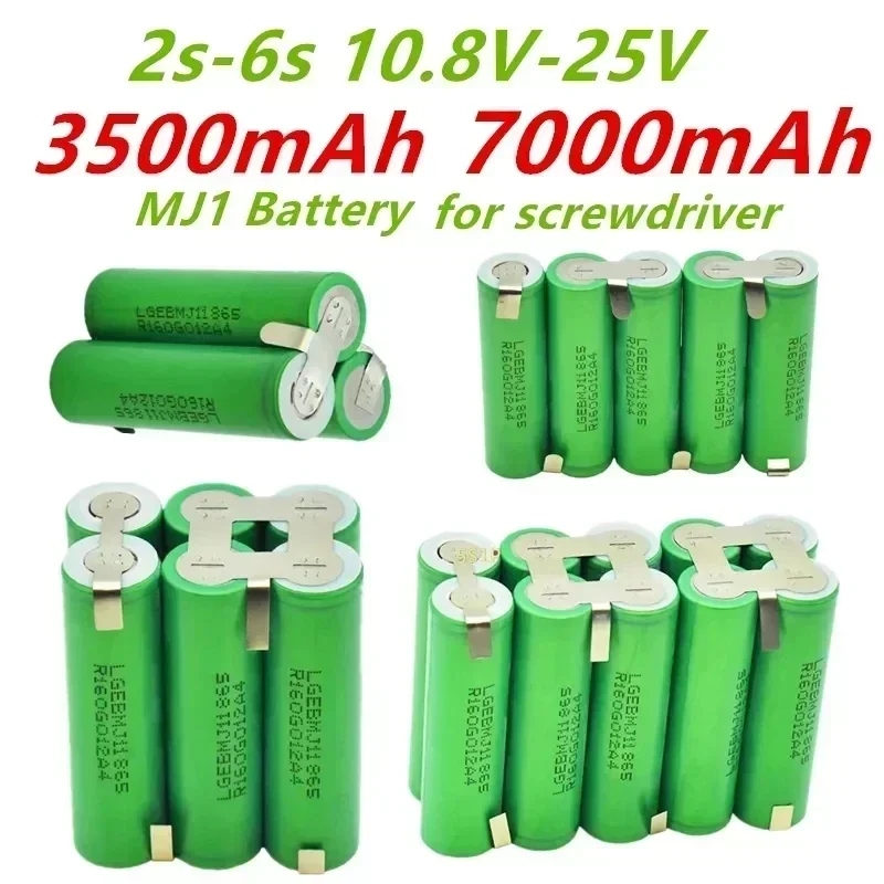 

18650 battery MJ1 3500Mah 20 amps for screwdriver battery welding battery 3S 4S 5S 6S 8S 7.4V 12.6V 14.8V 18V 25.2V 29.6V