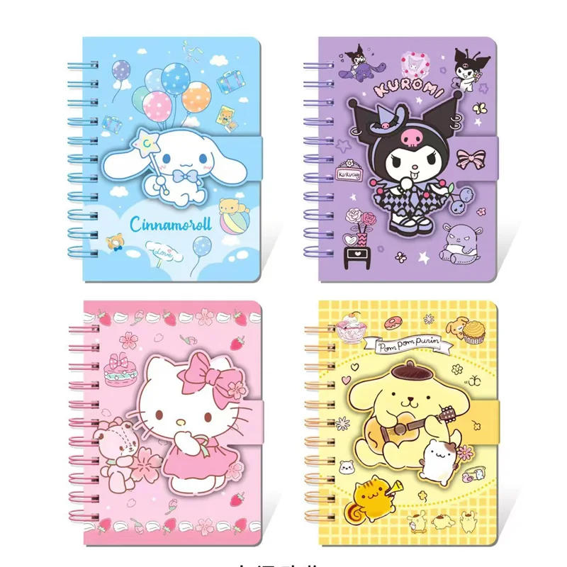 4Pcs Sanrio Kuromi Cinnamoroll Hellokitty Purin Diary Coil Magnetic Buckle Notebook Lovely Homework Notepad Student Logbook
4Pcs Sanrio Kuromi Cinnamoroll Hellokitty Purin Diary Coil Magnetic Buckle Notebook Lovely Homework Notepad Student Logbook