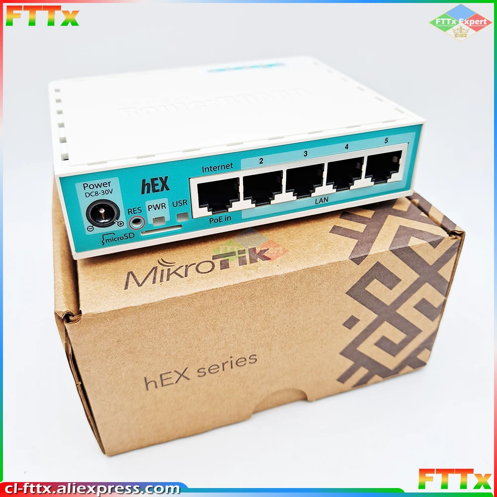 

RB750Gr3 (hEX) 880 MHz MikroTik Gigabit wired router, home ROS broadband 5-port Ethernet Gigabit Router