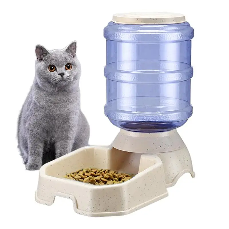 

3.8L Gravity Dog Water Dispenser Automatic Cat Feeder Drinker Dog Water Bottle Food Water Dispenser Pet Feeding Bowl For Cat Dog