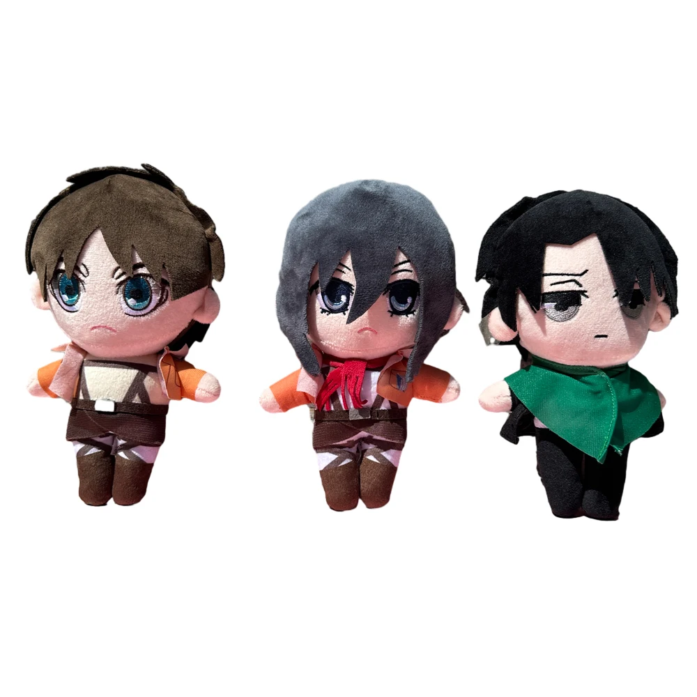 

20Cm Anime Attack on Titan Plush Toys Doll Kawaii Cute Soft Stuffed Plush Pillow Levi Eren Mikasa Stuffed Doll Gifts For Kids