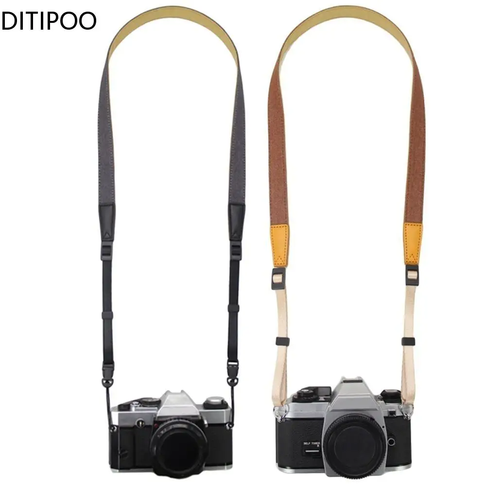 

Camera Shoulder Neck Strap Belt Anti-Slip Adjustable Cotton Leather Strap For Nikon SLR Cameras Strap Camera Accessories