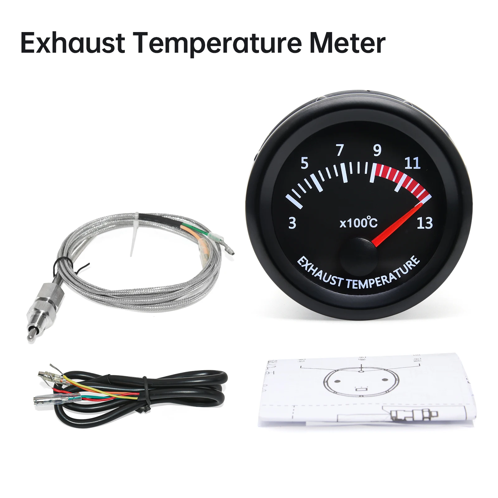 Universal 52mm 2" Car Auto Exhaust Gas Temp Gauge 300~1300 Celsius 12V Exhaust Gas Temp Gauge Ext Temp Meter EGT With Sensor
Universal 52mm 2" Car Auto Exhaust Gas Temp Gauge 300~1300 Celsius 12V Exhaust Gas Temp Gauge Ext Temp Meter EGT With Sensor