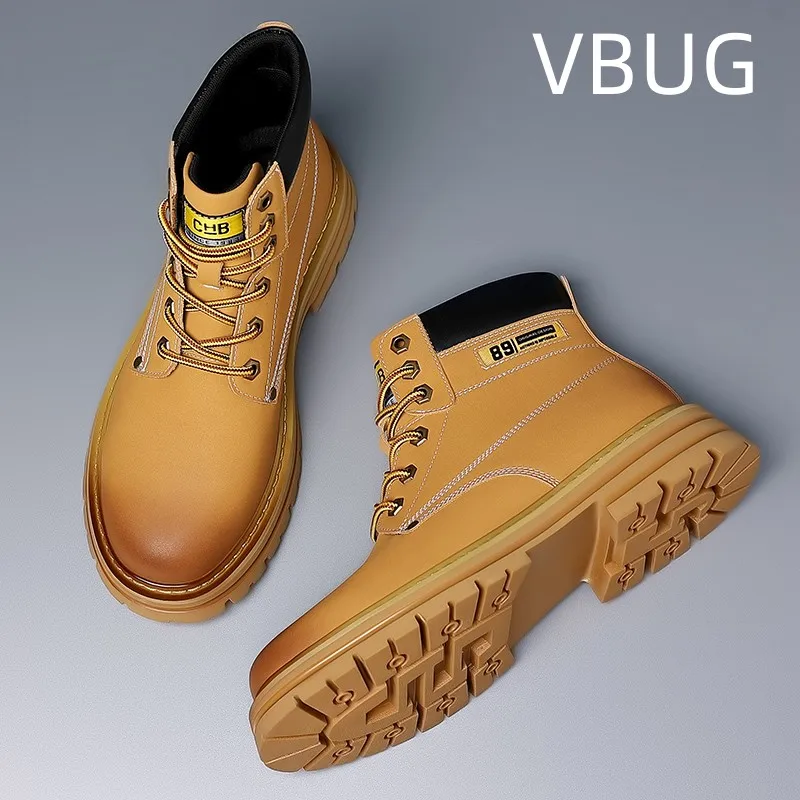 

Men's Boots Wear-Resistant Platform Outdoor Fashion Comfortable Heighten Casual High Top Round Toe Spring and Autumn Main Push