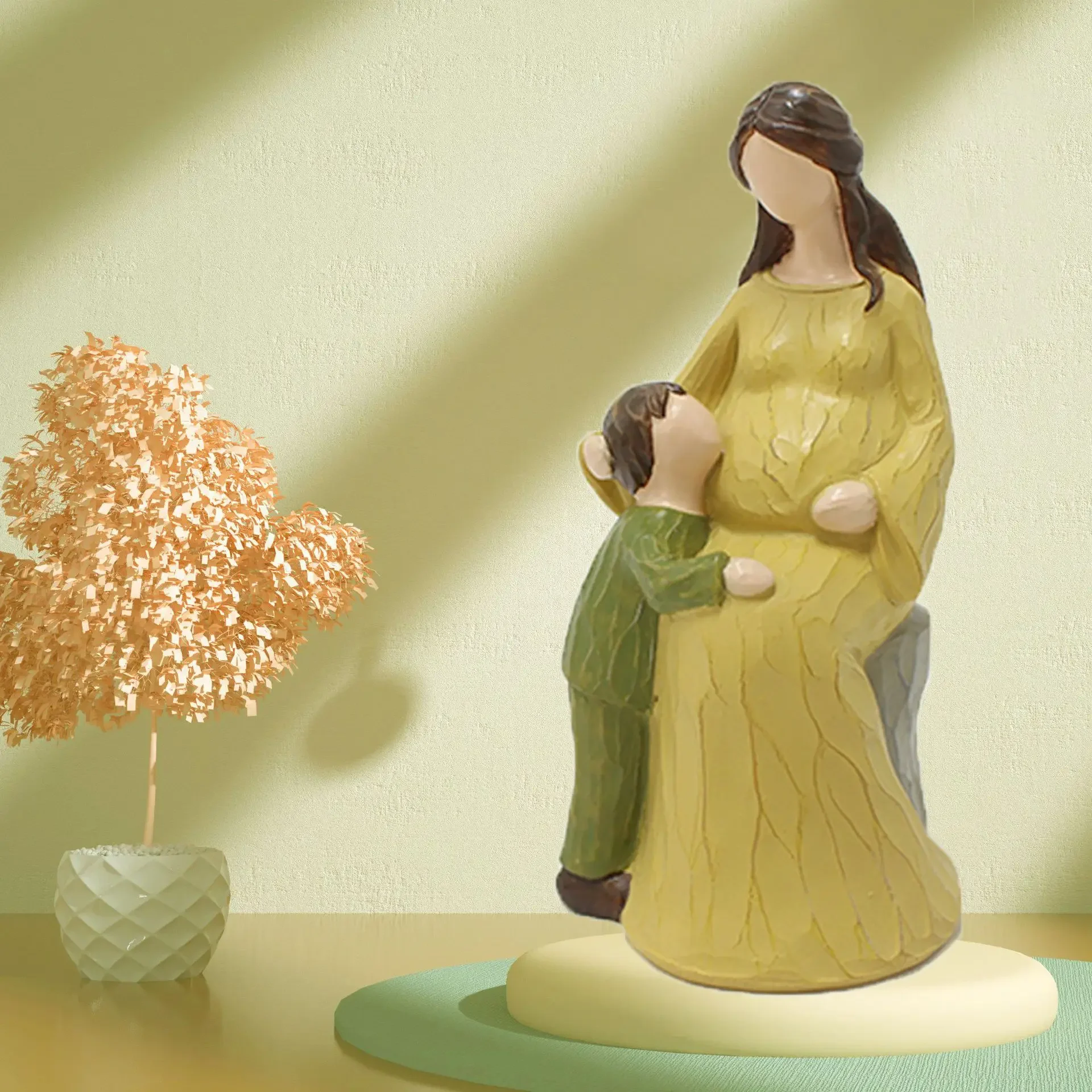 New Mother and Child Woodcarving Resin Craft Decorations for the Virgin Mary Living Room, Bedroom, and Resin Decoration
New Mother and Child Woodcarving Resin Craft Decorations for the Virgin Mary Living Room, Bedroom, and Resin Decoration