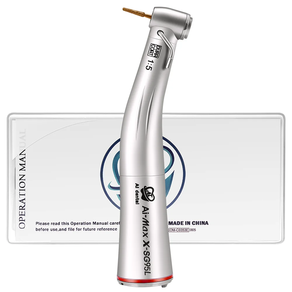 AI-X-SG95L Dental Surgical Material 1:5 Increasing Contra Angle Optical Handpiece With External Irrigation Water For Implant
AI-X-SG95L Dental Surgical Material 1:5 Increasing Contra Angle Optical Handpiece With External Irrigation Water For Implant