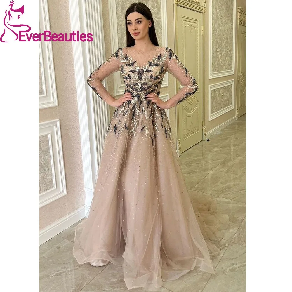 Long Sleeves Dubai Evening Dress for Women A-Line Prom Dress Saudi Arabia Tulle Applique Vestidos De Fiesta Elegantes Para Mujer
Long Sleeves Dubai Evening Dress for Women A-Line Prom Dress Saudi Arabia Tulle Applique Vestidos De Fiesta Elegantes Para Mujer