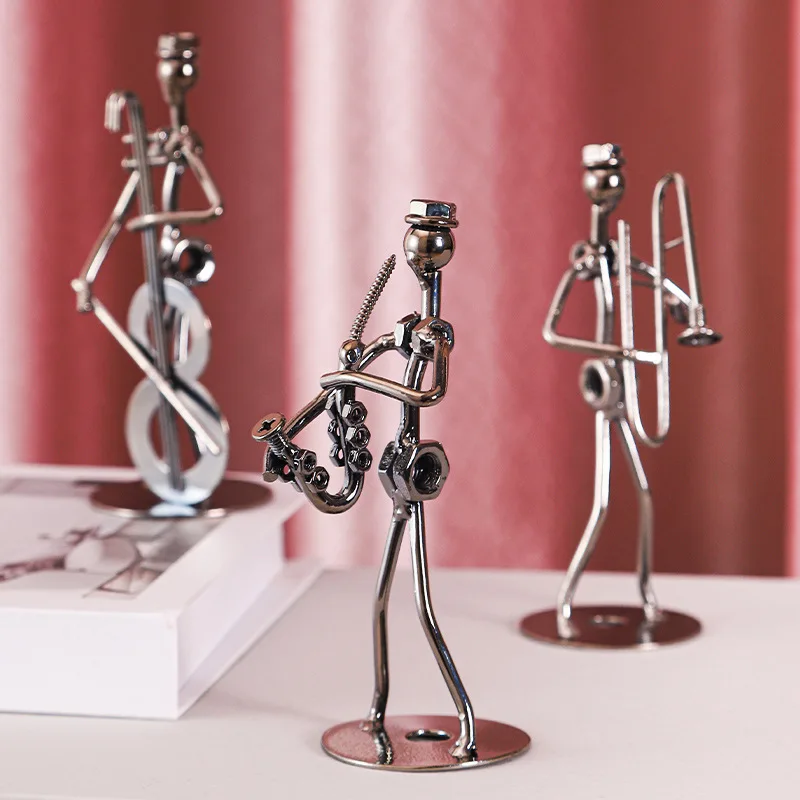 Creative Iron Art Man Figurine Musical Instrument Band Sculpture Statues For Bookshelf Home Decor Craft Birthday Gifts
Creative Iron Art Man Figurine Musical Instrument Band Sculpture Statues For Bookshelf Home Decor Craft Birthday Gifts