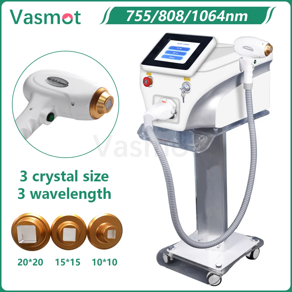 755nm 808nm 1064nm 3 Wavelength 808nm Diode Laser Hair Removal Machine Permanent Pain-Free OPT IPL Painless Hair Remover Device
755nm 808nm 1064nm 3 Wavelength 808nm Diode Laser Hair Removal Machine Permanent Pain-Free OPT IPL Painless Hair Remover Device