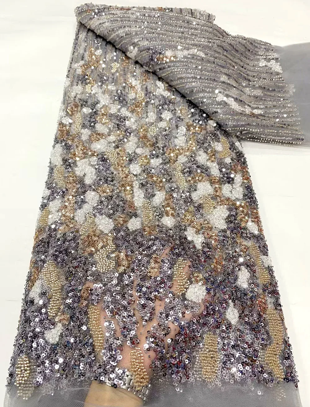 Grey African Heavy Bead Lace Fabric 2023 Luxury High Quality French Sequins Nigerian Embroidery Mesh Fabrics
Grey African Heavy Bead Lace Fabric 2023 Luxury High Quality French Sequins Nigerian Embroidery Mesh Fabrics