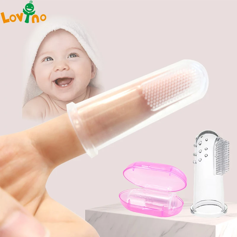

Детская зубная щетка на палец, Мягкая Силиконовая зубная щетка + коробка, Детская прозрачная зубная щетка для младенцев, зубная щетка для новорожденных, уход за полостью рта, чистящая щетка