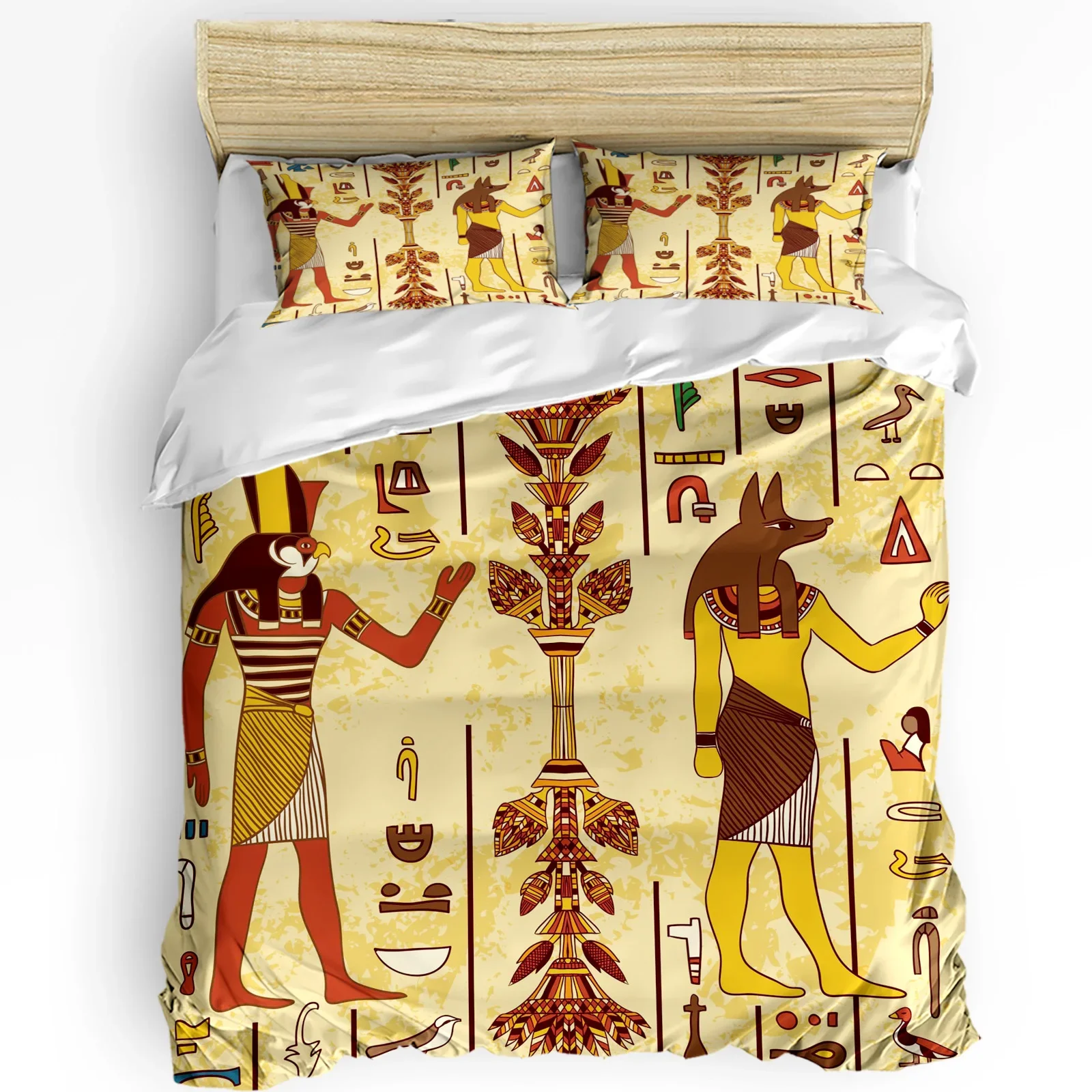Egypt Pharaoh Yellow Mural Ancient 3pcs Bedding Set For Bedroom Double Bed Home Textile Duvet Cover Quilt Cover Pillowcase
Egypt Pharaoh Yellow Mural Ancient 3pcs Bedding Set For Bedroom Double Bed Home Textile Duvet Cover Quilt Cover Pillowcase