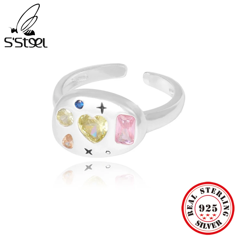 SSTEEL New In Korean Zircon Rings For Woman Sterling Silver 925 Women Adjustable Ring Personalized Y2k Luxury Designer Jewelry
SSTEEL New In Korean Zircon Rings For Woman Sterling Silver 925 Women Adjustable Ring Personalized Y2k Luxury Designer Jewelry