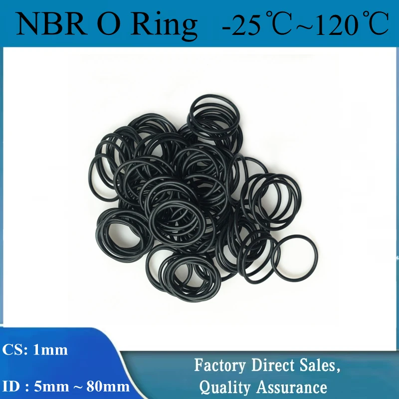 50pcs NBR O Ring Oil Seal Gasket Thickness CS 1mm OD 3~80 mm Automobile Nitrile Rubber Round Shape Corrosion Resist Washer Black
50pcs NBR O Ring Oil Seal Gasket Thickness CS 1mm OD 3~80 mm Automobile Nitrile Rubber Round Shape Corrosion Resist Washer Black