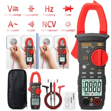 Digital Clamp Meter DC/AC Current 4000 Counts Multimeter Ammeter Voltage Tester Car Amp Hz Capacitance NCV Ohm Test ANENG ST181
Digital Clamp Meter DC/AC Current 4000 Counts Multimeter Ammeter Voltage Tester Car Amp Hz Capacitance NCV Ohm Test ANENG ST181
