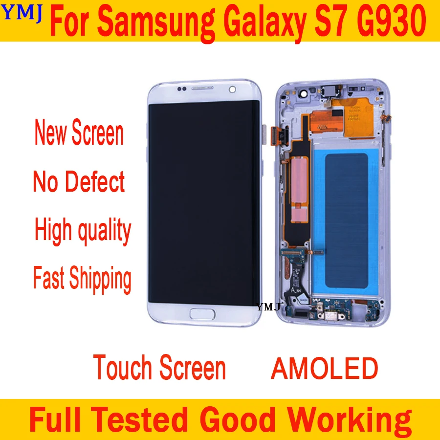 5.1' SUPER AMOLED LCD For Samsung Galaxy S7 G930F Display With Frame G930A Touch Screen Digitizer Assembly Tested Well LCD 
5.1' SUPER AMOLED LCD For Samsung Galaxy S7 G930F Display With Frame G930A Touch Screen Digitizer Assembly Tested Well LCD