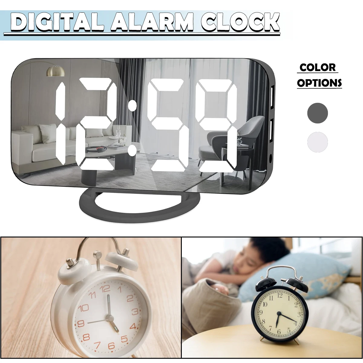 LED Digital Smart Alarm Clock Watch Electronic Desktop Clocks For Home Office USB Wake Up Clock With Projection Time Snooze
LED Digital Smart Alarm Clock Watch Electronic Desktop Clocks For Home Office USB Wake Up Clock With Projection Time Snooze