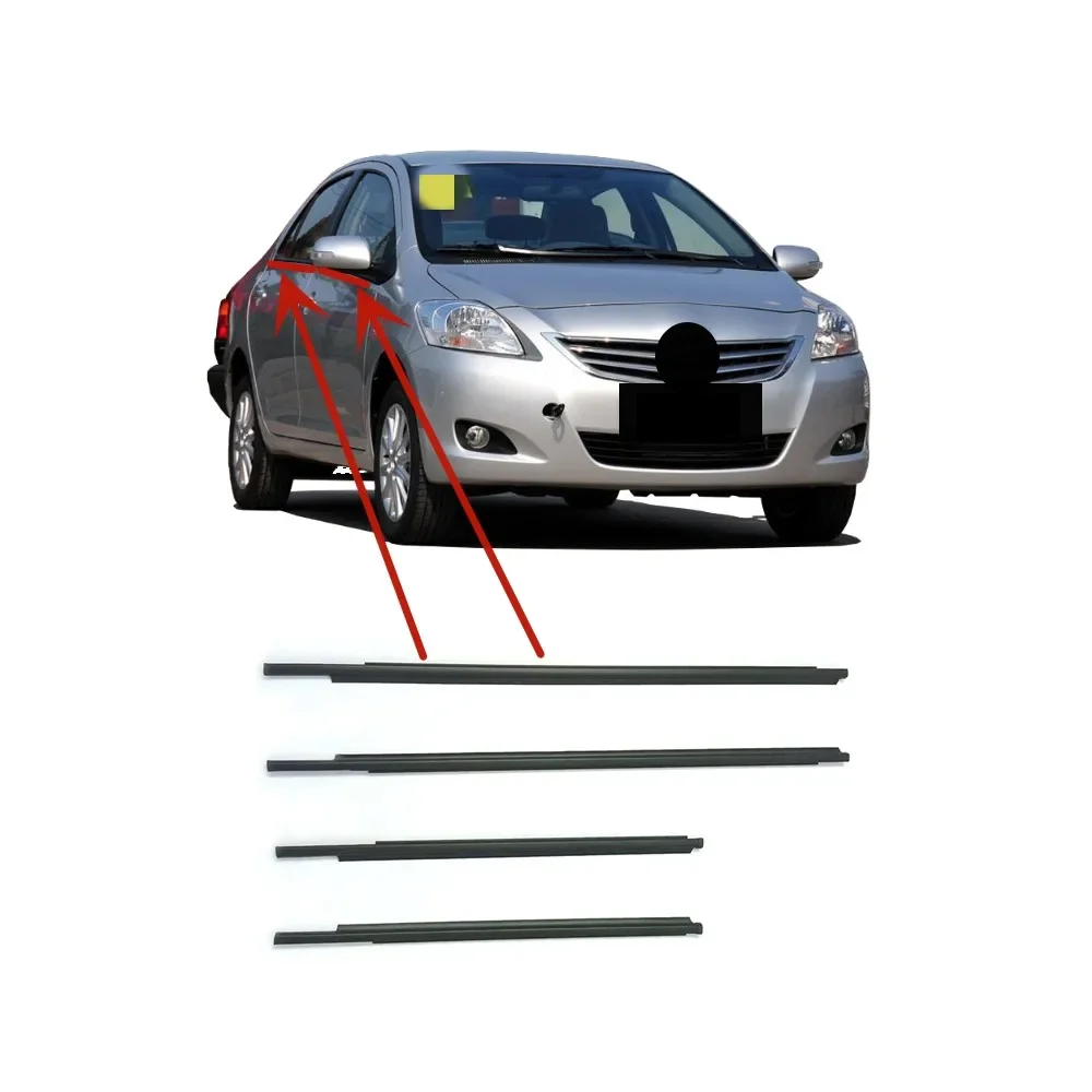 4 Pcs Windows Rubber Outside for Toyota Vios Saloon 2008-2013 Glass Protector Weather Strip for Vios Sedan Glass Outer Laminate
4 Pcs Windows Rubber Outside for Toyota Vios Saloon 2008-2013 Glass Protector Weather Strip for Vios Sedan Glass Outer Laminate