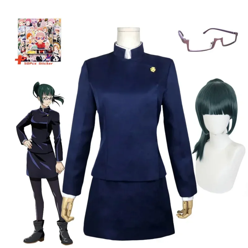 Anime Jujutsu Kaisen Zenin Maki Cosplay Costume Top Skirt Uniform Women Dress Halloween Carnival Party Clothes
Anime Jujutsu Kaisen Zenin Maki Cosplay Costume Top Skirt Uniform Women Dress Halloween Carnival Party Clothes