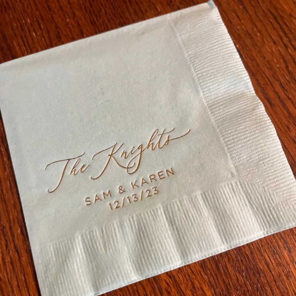 50Pcs Personalized Wedding Cocktail Napkins, Custom Modern Font Monogram, Bride Shower Rehearsal Dinner, Anniversary Napkins
50Pcs Personalized Wedding Cocktail Napkins, Custom Modern Font Monogram, Bride Shower Rehearsal Dinner, Anniversary Napkins