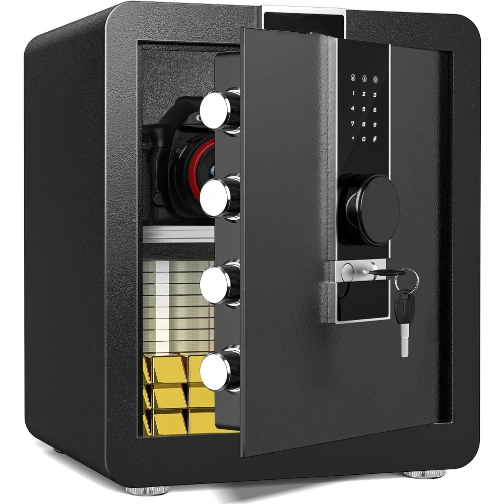2.0Cube fireproof file box, large file cabinet box with hidden compartments and LCD touch screen, dual alarmsystemand LEDlights
2.0Cube fireproof file box, large file cabinet box with hidden compartments and LCD touch screen, dual alarmsystemand LEDlights