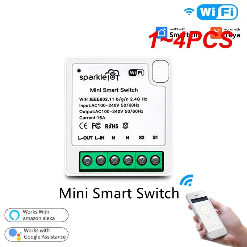 Умный выключатель CoRui, мини-переключатель с поддержкой Wi-Fi, 16 А, С 2 каналами, работает с приложением Alexa, 1-4 шт.
Умный выключатель CoRui, мини-переключатель с поддержкой Wi-Fi, 16 А, С 2 каналами, работает с приложением Alexa, 1-4 шт.