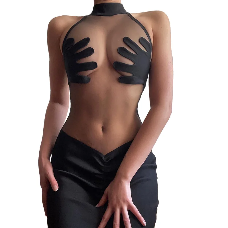 Sexy See Through Sheer Mesh Dress Women Elegant O Neck Backless Bodycon Dresses Sleeveless Party Club Patchwork Exotic Costume
Sexy See Through Sheer Mesh Dress Women Elegant O Neck Backless Bodycon Dresses Sleeveless Party Club Patchwork Exotic Costume