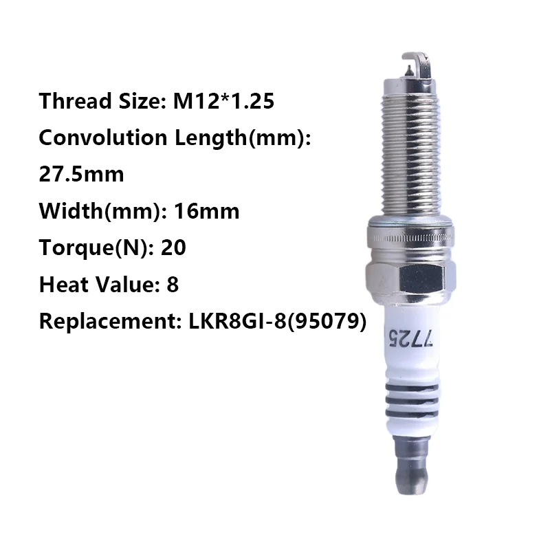 THREEON 1/4/6pc DH8RTCI-T(7725) Iridium Spark Plug For Trumpchi GS4 Greatwall Haval H6 Geely Replace LKR8GI-8(95079) M12*1.25 
THREEON 1/4/6pc DH8RTCI-T(7725) Iridium Spark Plug For Trumpchi GS4 Greatwall Haval H6 Geely Replace LKR8GI-8(95079) M12*1.25