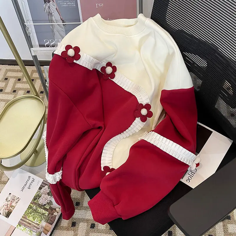 Korean Fashion Contrast Color Sweater Women's New Autumn Winter Harajuku Loose Leisure Streetwear Tops Y2k Hoodies Clothes
Korean Fashion Contrast Color Sweater Women's New Autumn Winter Harajuku Loose Leisure Streetwear Tops Y2k Hoodies Clothes