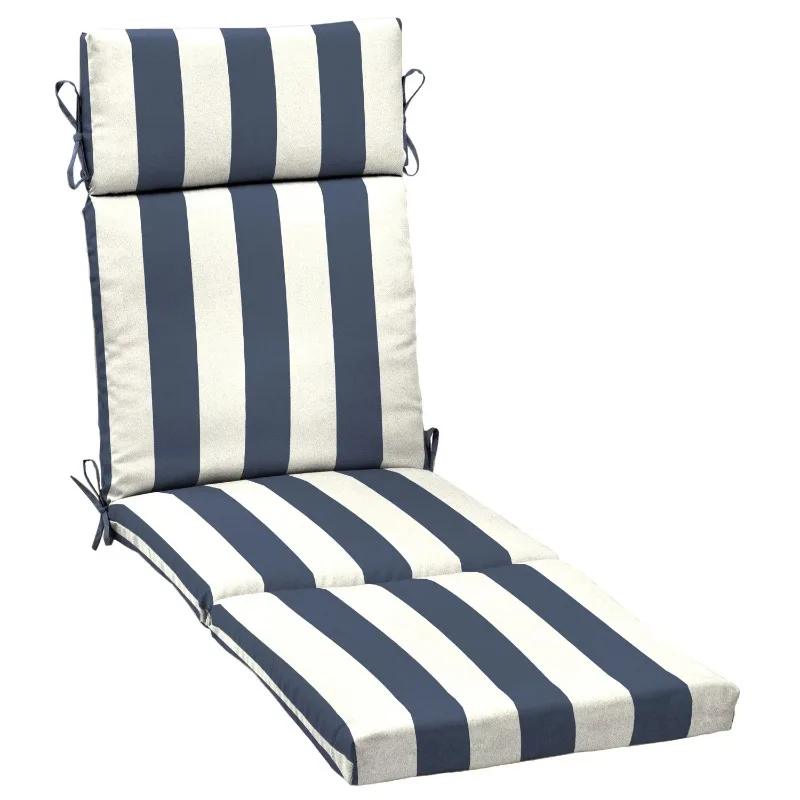 

Mainstays 72" x 21" Navy Blue Stripe Rectangle Chaise Lounge Cushion, 1 Piece