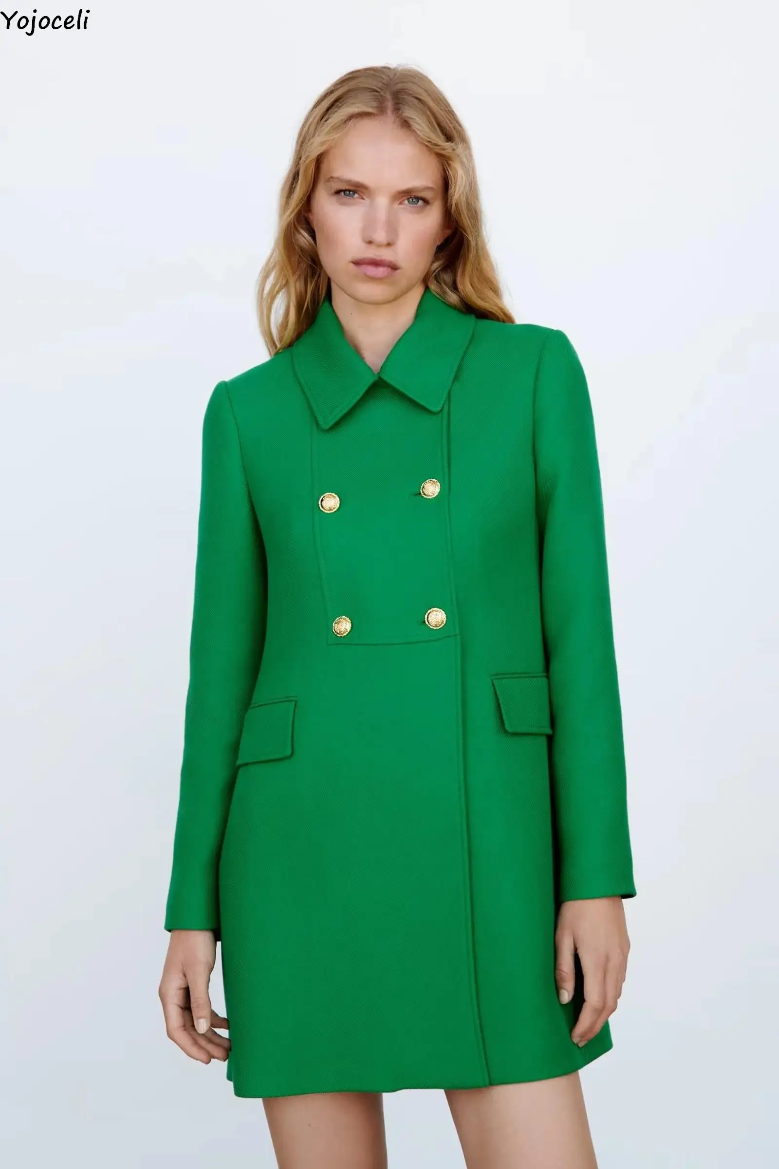 Yojoceli Pockets women green turn down collar outerwear Long winter warm coats blends Sweet casual vintage coats female
Yojoceli Pockets women green turn down collar outerwear Long winter warm coats blends Sweet casual vintage coats female