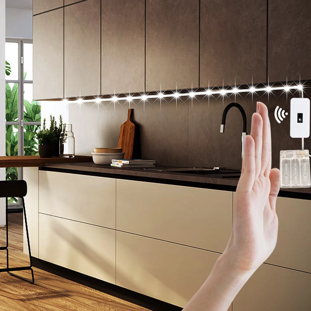 DC 4.5V AAA Battery Motion LED Backlight TV Kitchen LED Strip Hand Sweep Waving ON OFF Sensor Light diode lights Toilet Cabinet
DC 4.5V AAA Battery Motion LED Backlight TV Kitchen LED Strip Hand Sweep Waving ON OFF Sensor Light diode lights Toilet Cabinet