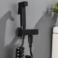 Black Bidet Shower Sets Wall Mounted Tap Single Handle Brass Chrome Bidet Spray+Hose+Holder+Decorative Cover Kit For Bathroom
Black Bidet Shower Sets Wall Mounted Tap Single Handle Brass Chrome Bidet Spray+Hose+Holder+Decorative Cover Kit For Bathroom